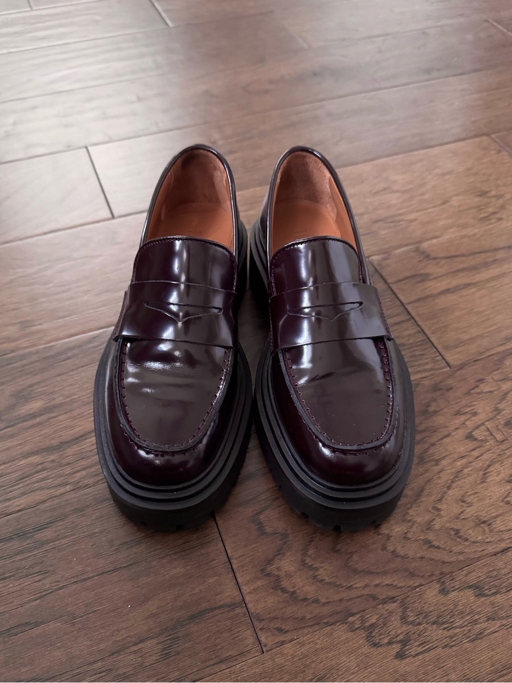 EUC Thursday Boot Company Penny Loafers Women's Burgundy Size 6.5 - Picture 3 of 9